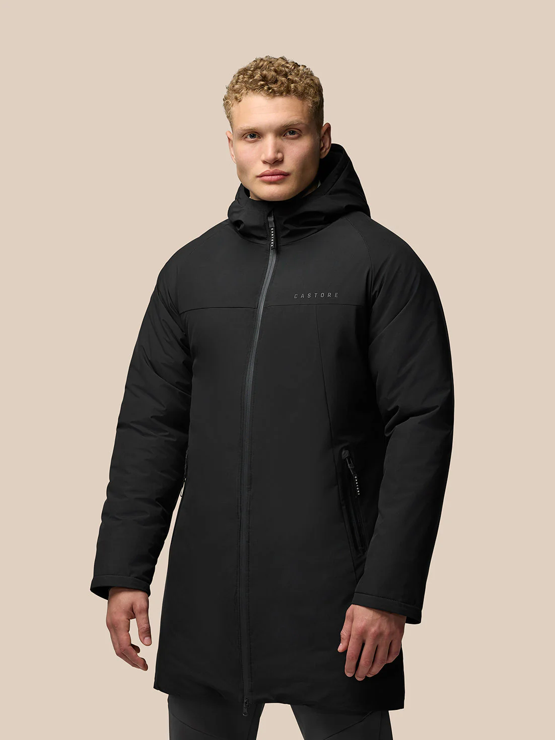 LONGLINE WADDED JACKET - BLACK - Image 10