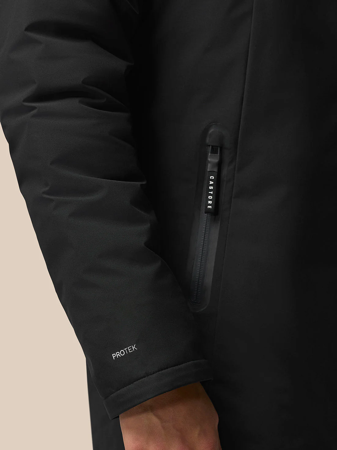 LONGLINE WADDED JACKET - BLACK - Image 12