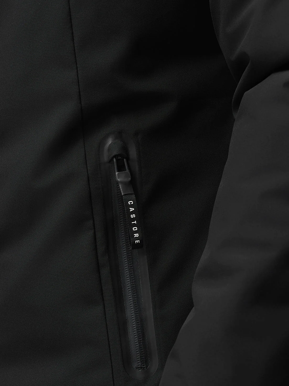 LONGLINE WADDED JACKET - BLACK - Image 16