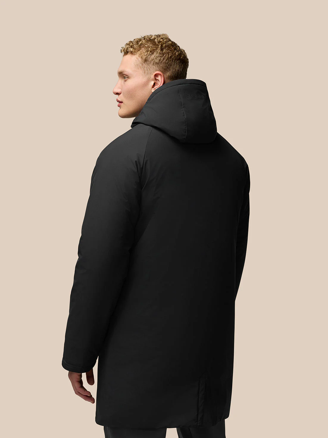 LONGLINE WADDED JACKET - BLACK - Image 18