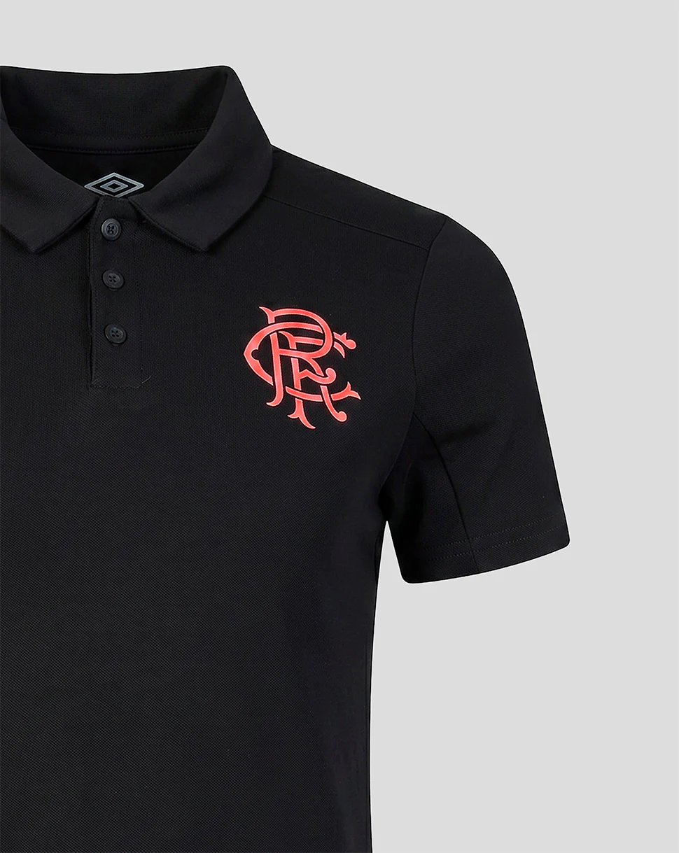 RANGERS FC MENS 2026/27 PRESENTATION POLO - CAVIAR - Image 4