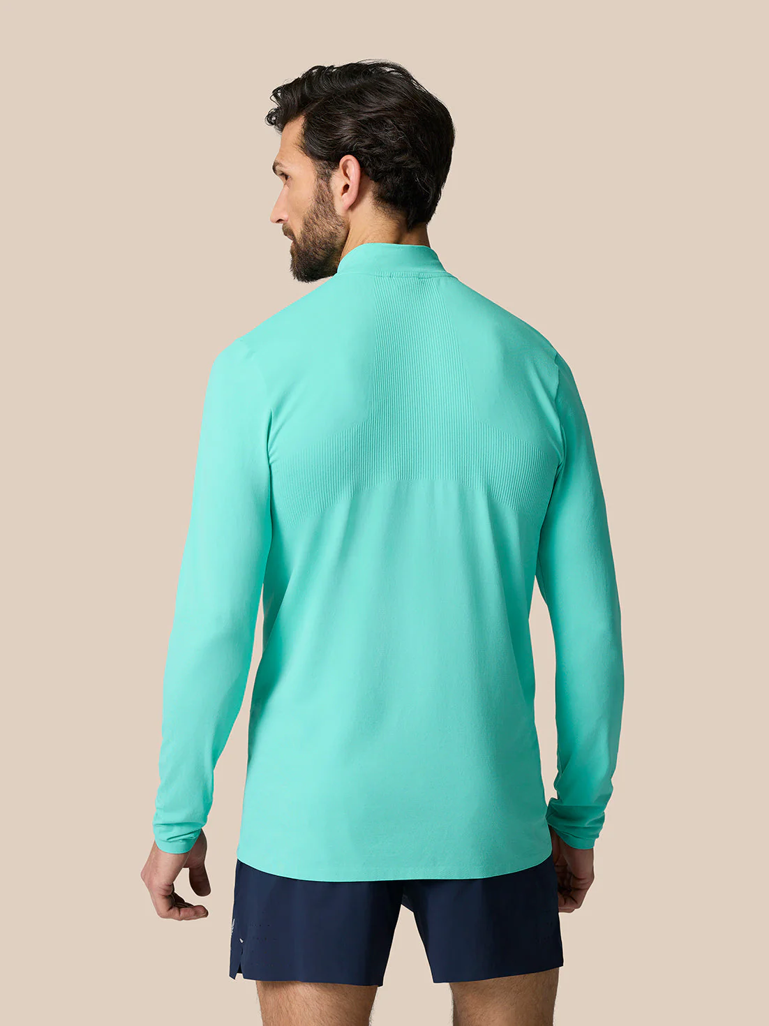 ZONE TRAINING 1/4 ZIP TOP - LIGHT AQUA - Image 2